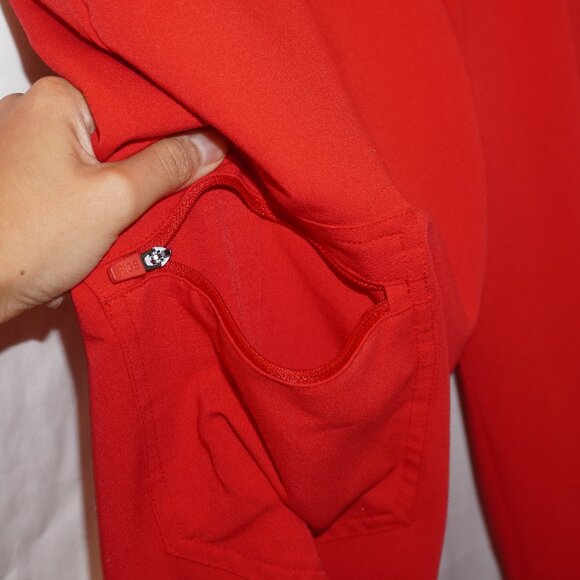 FIGS Red Zamora Jogger Limited Edition Drawstring Scrub Pants Womens XS/P - Picture 8 of 14